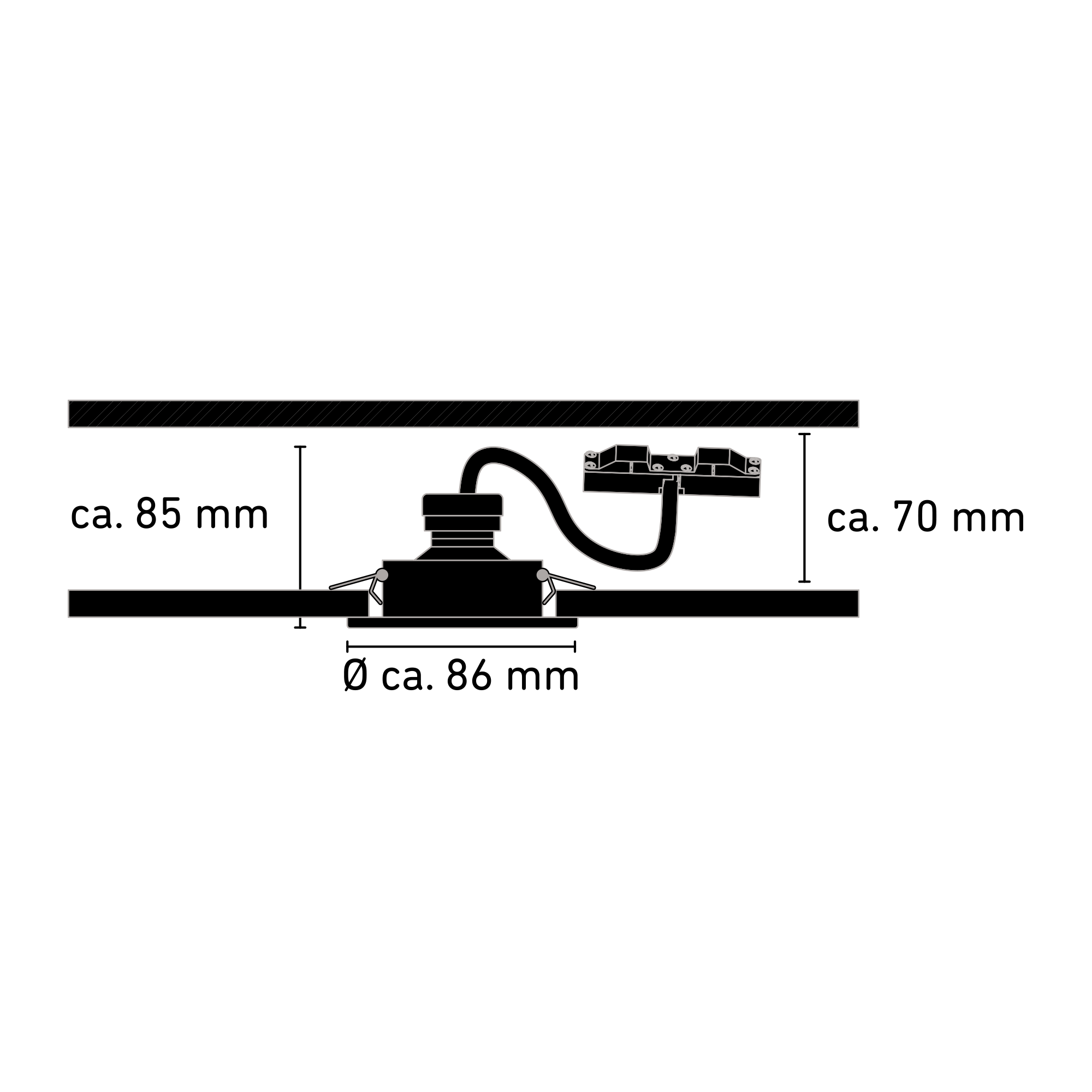 toom LED-Einbauleuchtenset dimmbar 5 W 350 lm warmweiß Ø 8,6 cm 3 Stück