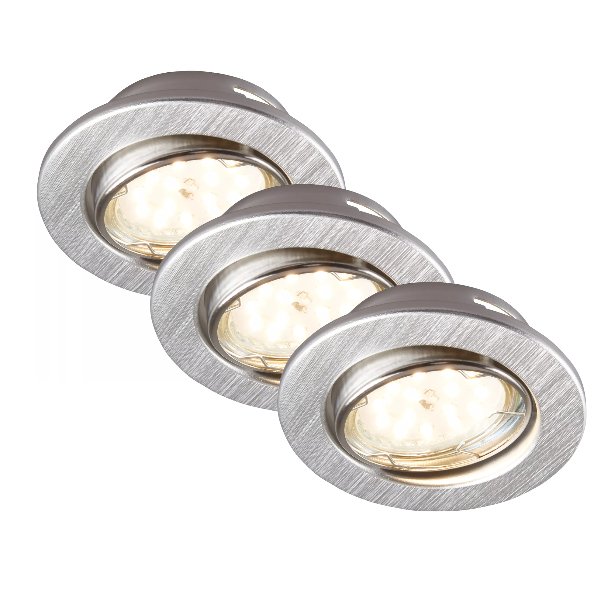 toom LED-Einbauleuchtenset dimmbar 5 W 350 lm warmweiß Ø 8,6 cm 3 Stück Bild 2
