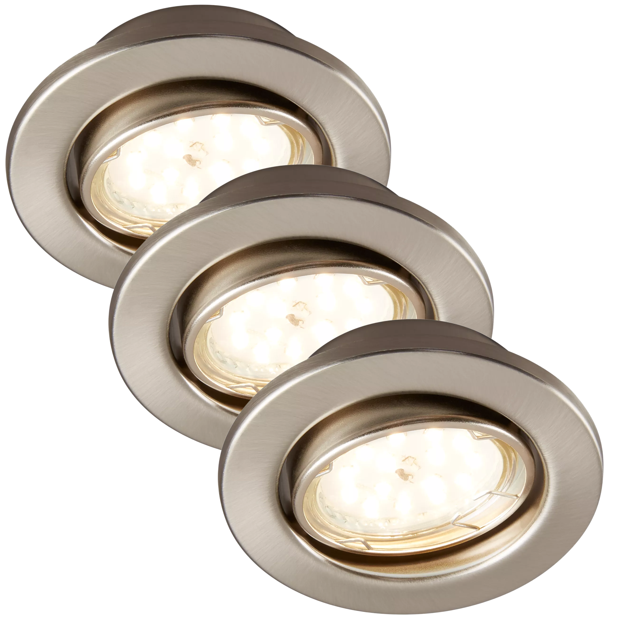 toom LED-Einbauleuchtenset dimmbar 4,8 W 350 lm warmweiß Ø 8,6 cm 3 Stück Bild 2