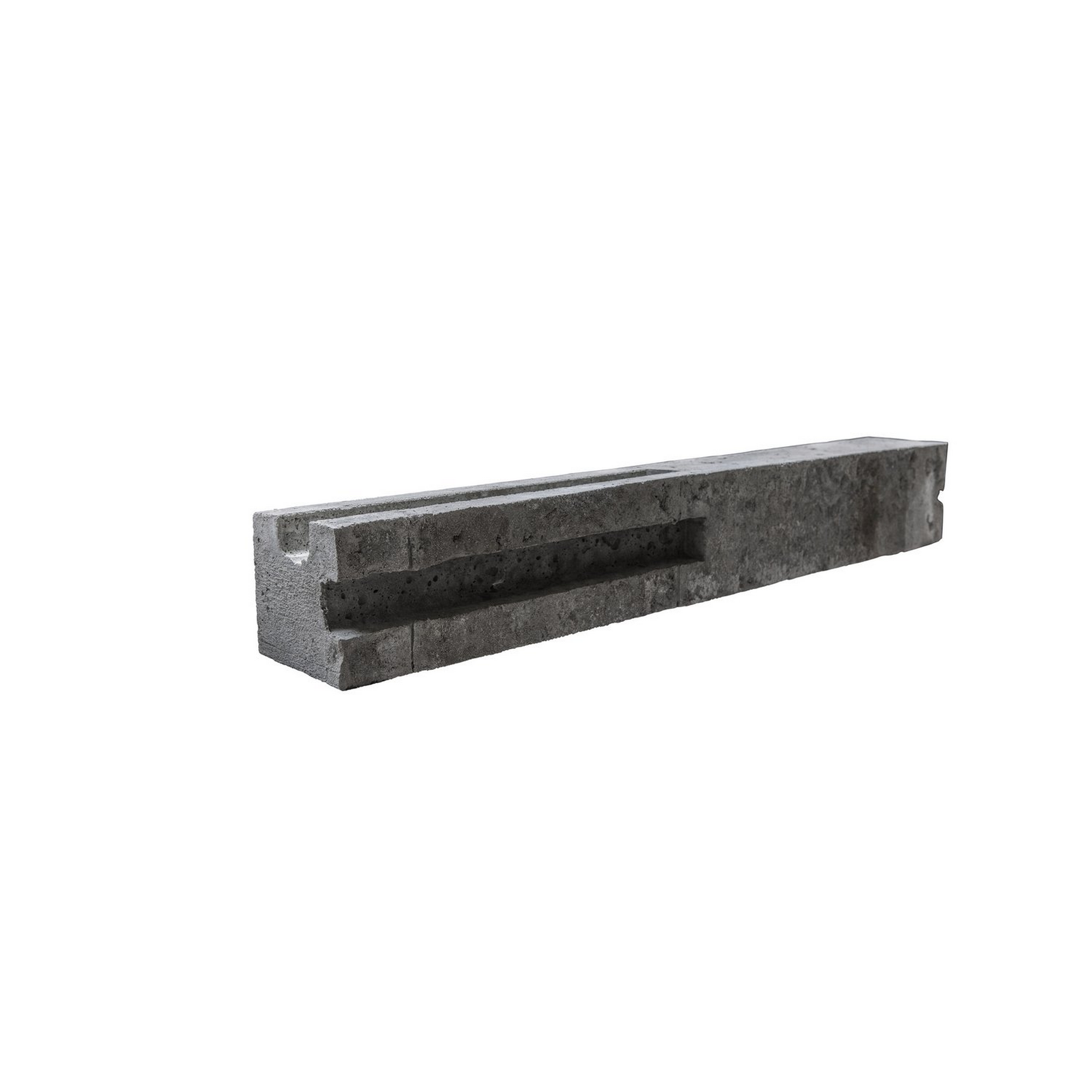 Beckers Betonzaun Eckpfosten 'Standard' einseitig 11 x 11 x 170 cm grau
