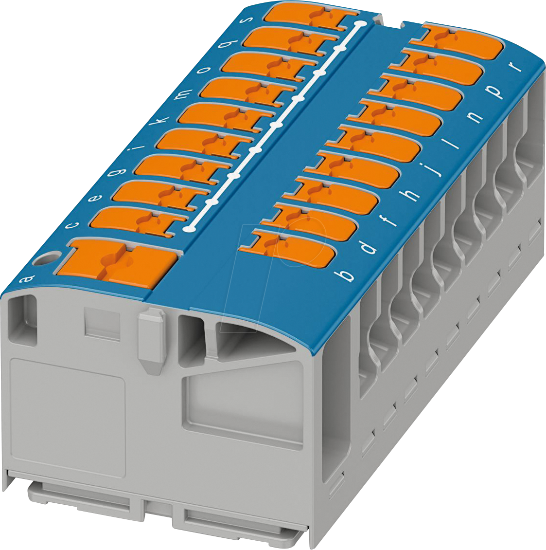PHOE 1019614 - Verteilerblock PTVFIX, 6/18x2,5, blau