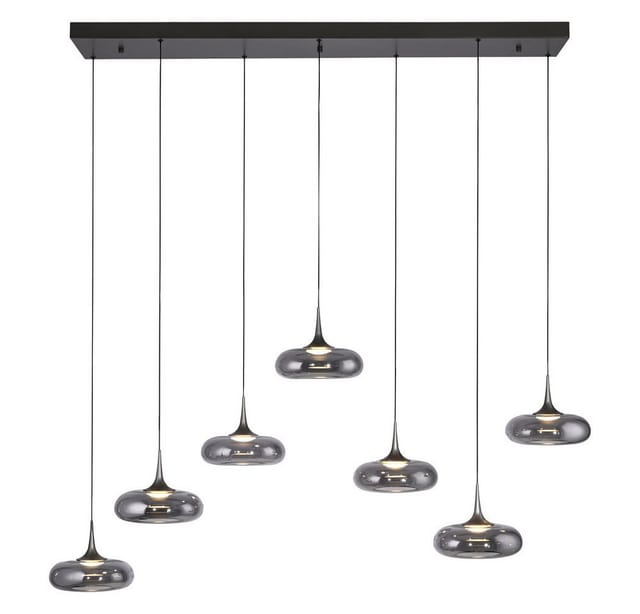 Schöner Wohnen Posh LED Pendelleuchte, 7-flg. grau