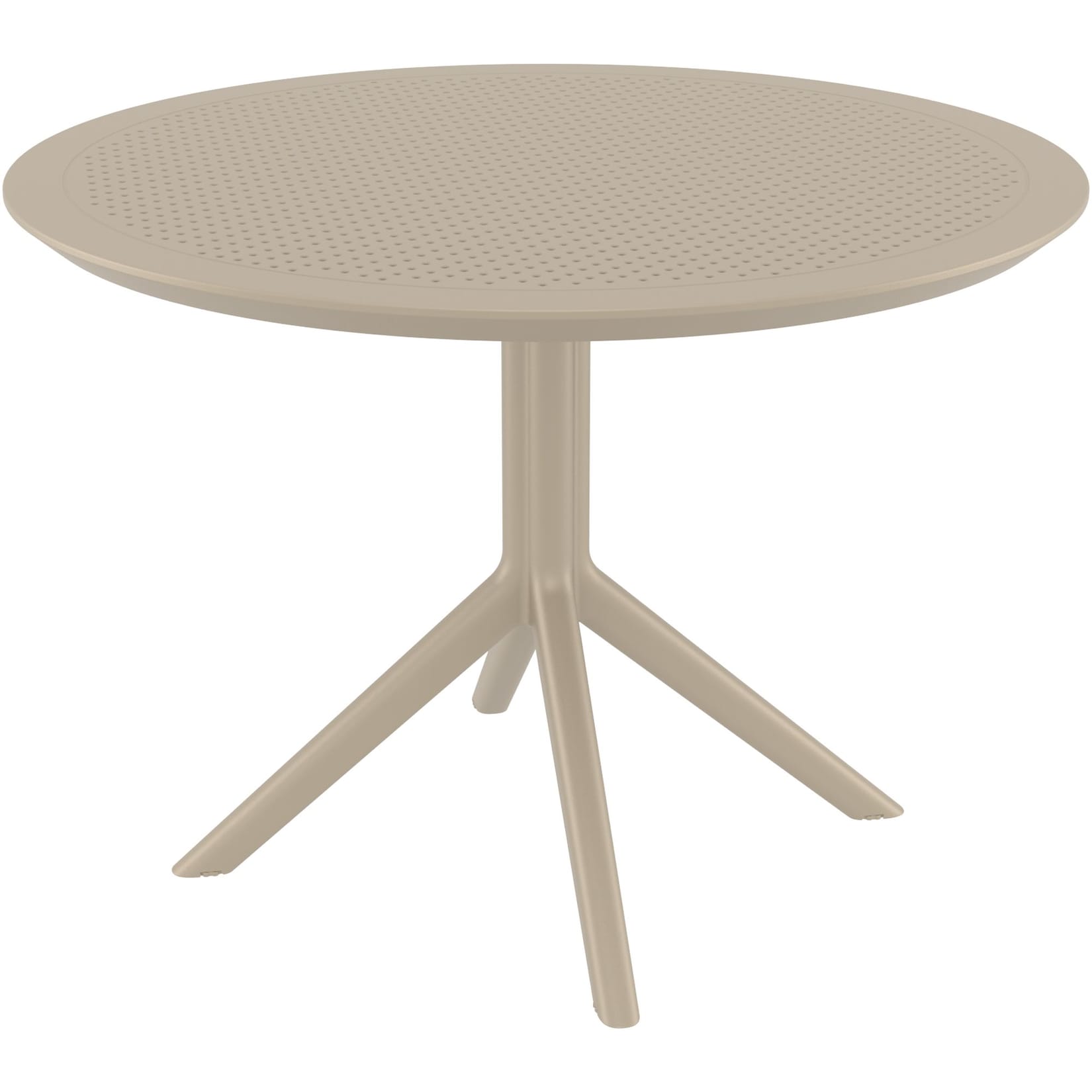 CLP Gartentisch wetterfest stabil Sky, Bistrotisch rund Ø 105 cm Höhe 74 cm, Outdoortisch Polypropylen UV-beständig winterfest