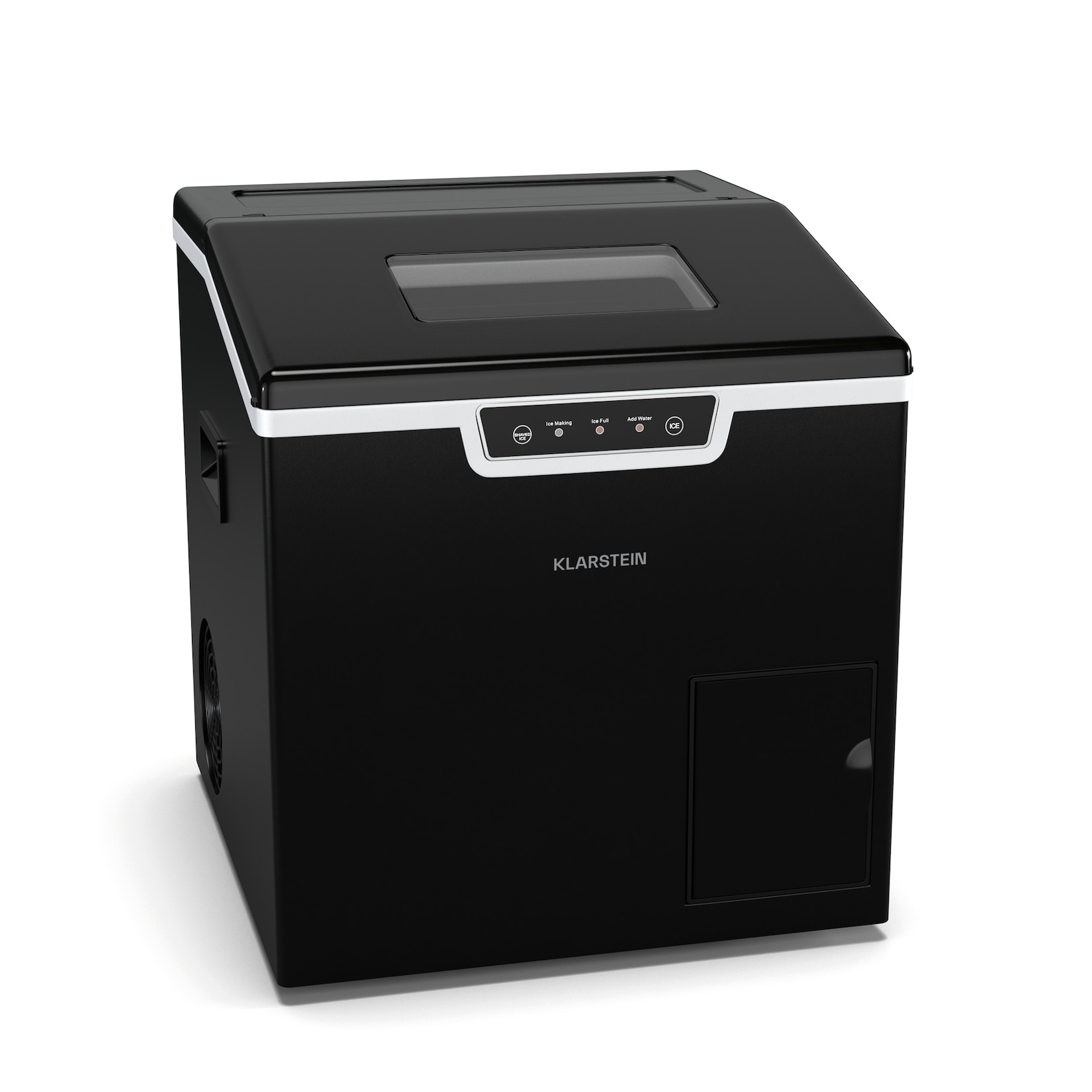 Icefestival Cube Eiswürfelbereiter Industrie-Eiswürfelmaschine 400W 1,8 Liter 20kg/24h Schwarz