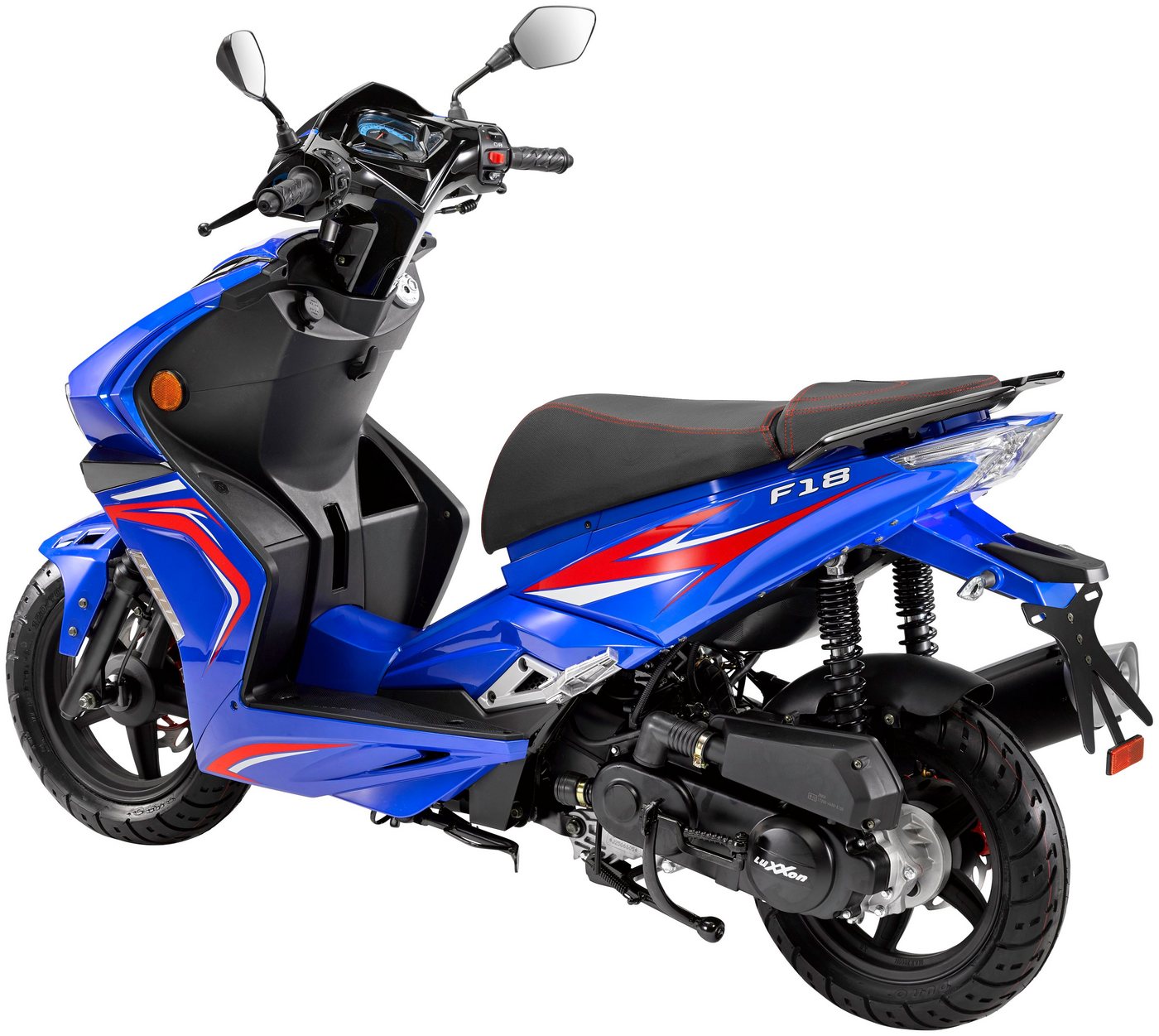 LuXXon F18 Motoroller - City Roller mit 50 ccm - 2,9 PS für max 45 km/h, blau Bild 3