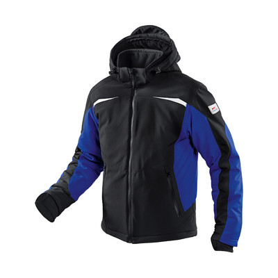 Winter Softshell Jacke 1041 7322, schwarz/kbl.blau, Größe M