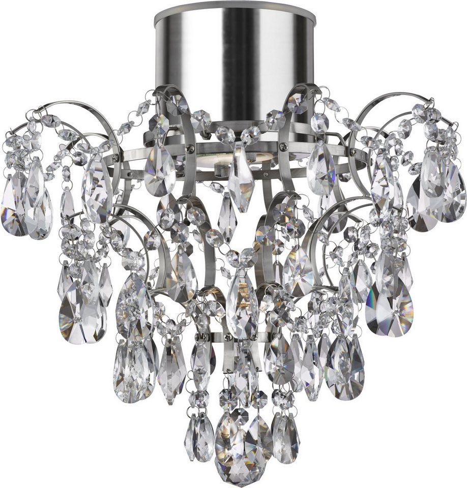 Searchlight Deckenleuchte Belle Chandelier - Chrome Metal & Clear Crystal, Leuchtmittel wechselbar Bild 2