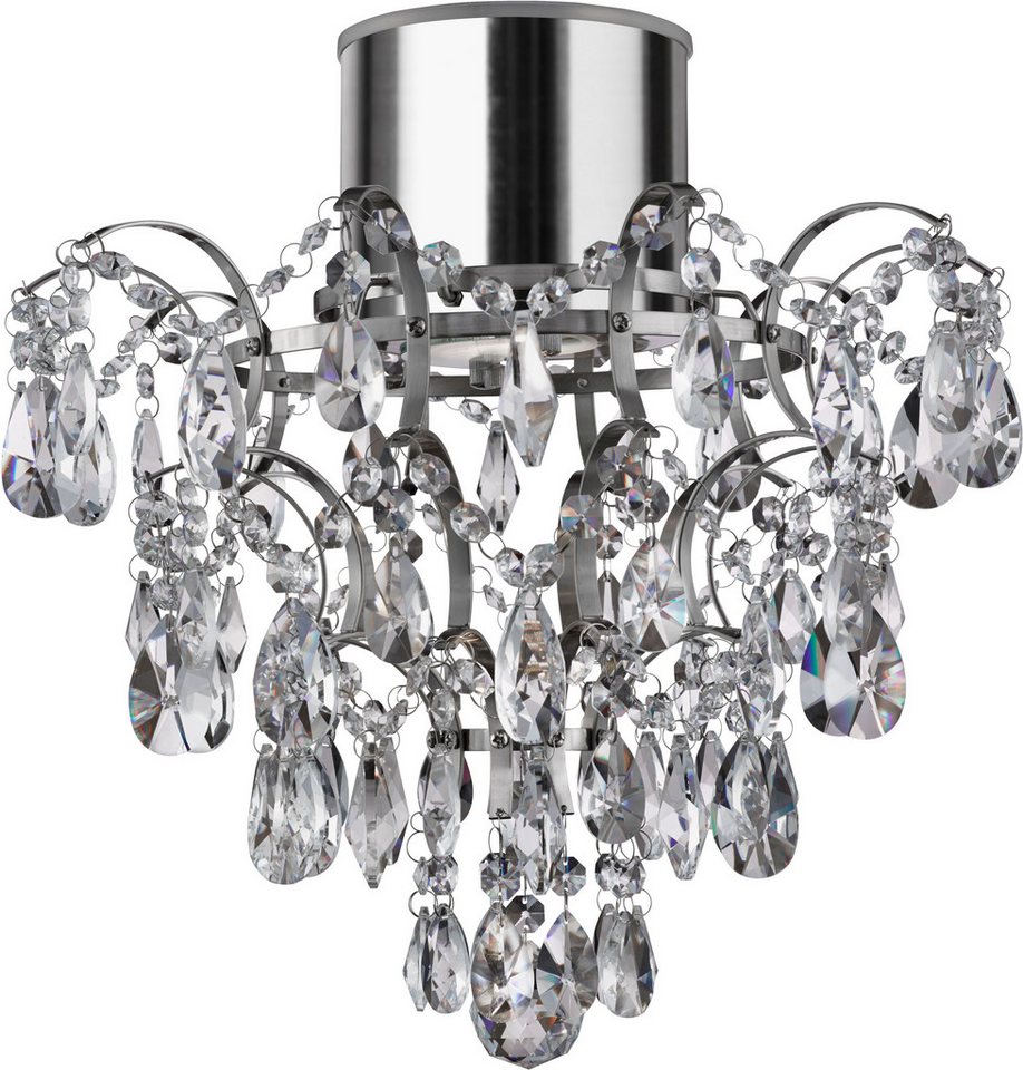 Searchlight Deckenleuchte Belle Chandelier - Chrome Metal & Clear Crystal, Leuchtmittel wechselbar Bild 3