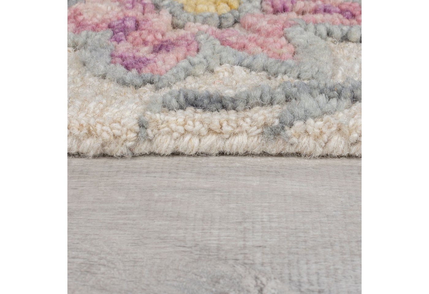 FLAIR RUGS Wollteppich Tania Floral, rechteckig, Höhe: 19 mm, mit verspieltem Blumen-Design Bild 5