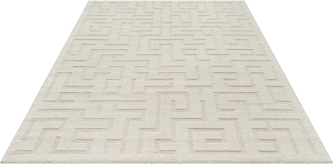 the carpet Designteppich Elisa, rechteckig, Höhe: 15 mm, mit klaren geometrischen Formen und Linien