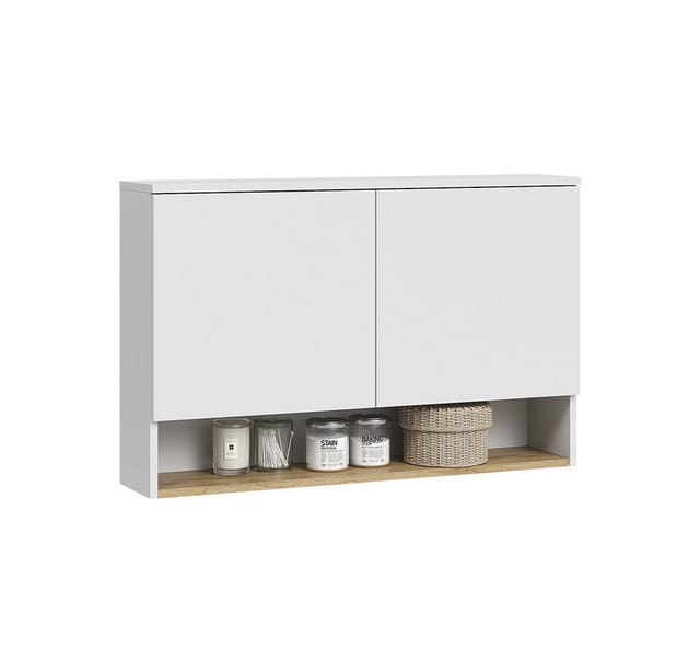 Vicco Hängeschrank Viktor, Weiß/Artisan-Eiche, 93.6 x 60 cm mit 2 Türen