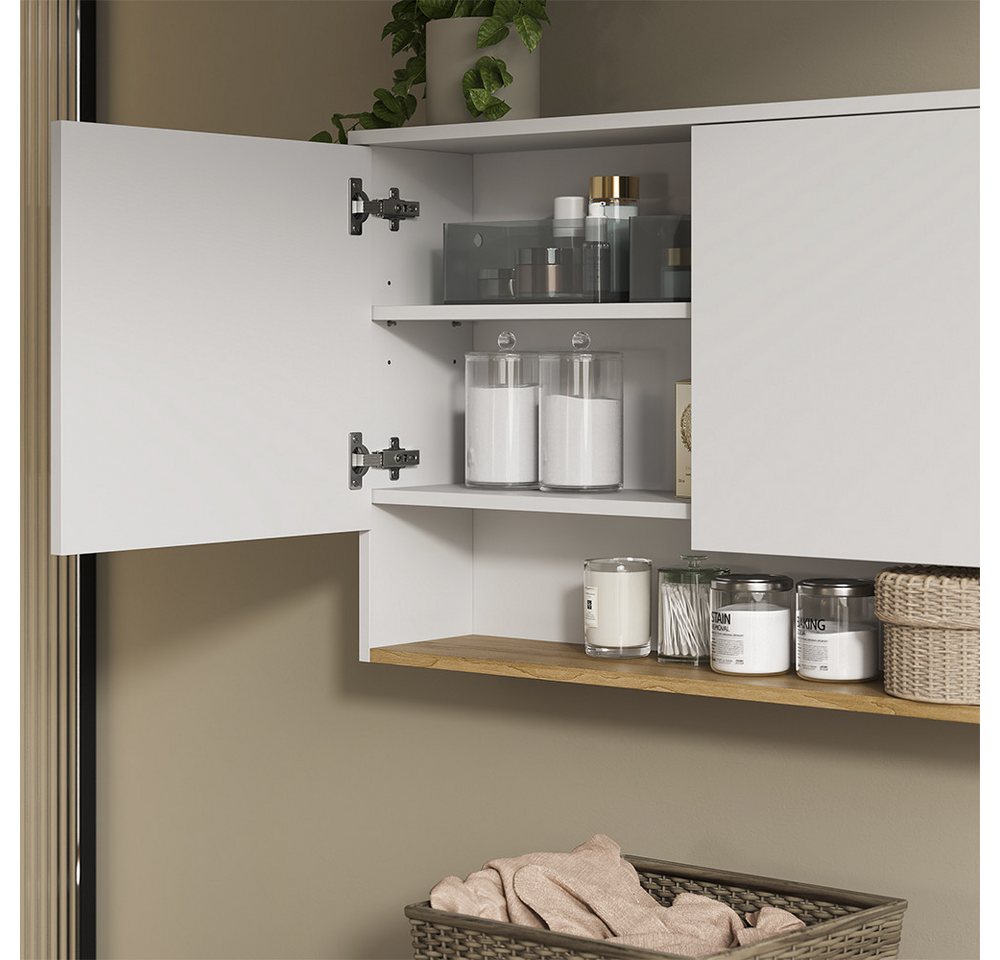 Vicco Hängeschrank Viktor, Weiß/Artisan-Eiche, 93.6 x 60 cm mit 2 Türen Bild 2