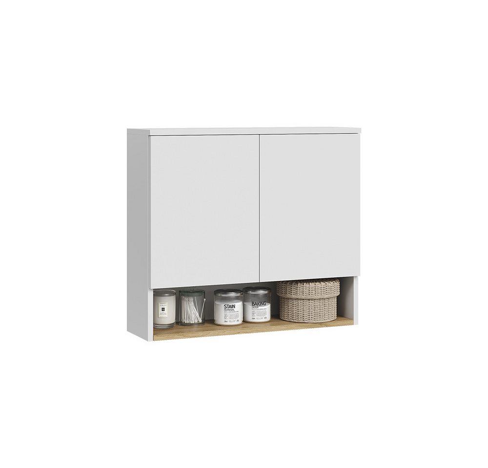 Vicco Hängeschrank Viktor, Weiß/Artisan-Eiche, 68 x 60 cm mit 2 Türen