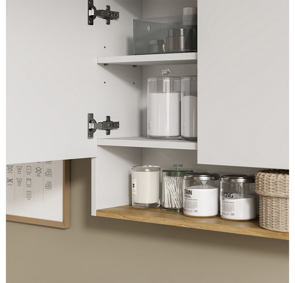 Vicco Hängeschrank Viktor, Weiß/Artisan-Eiche, 68 x 60 cm mit 2 Türen Bild 3