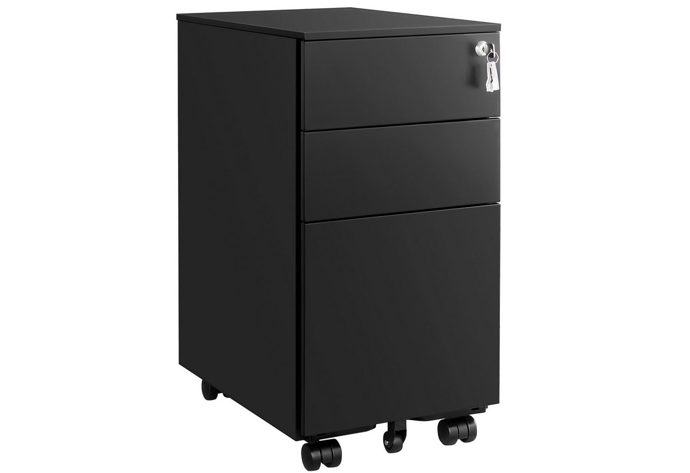 SONGMICS Aktenschrank Rollcontainer, unter Schreibtisch, vormontiert abschließbarer Büroschrank mit Hängeregistratur, 45 x 30 x 60 cm Bild 2