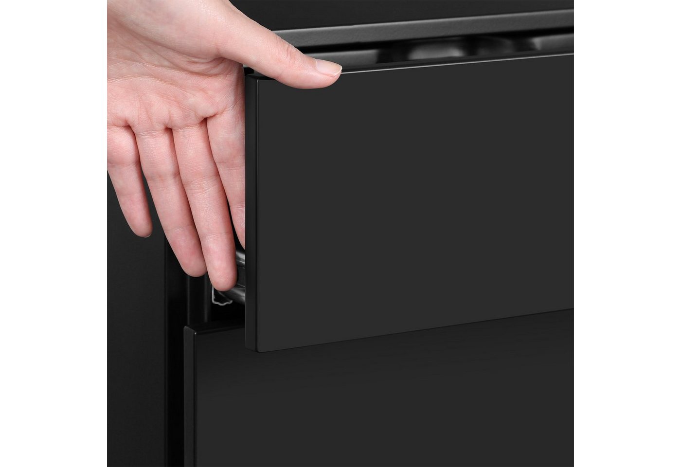 SONGMICS Aktenschrank Rollcontainer, unter Schreibtisch, vormontiert abschließbarer Büroschrank mit Hängeregistratur, 45 x 30 x 60 cm Bild 3