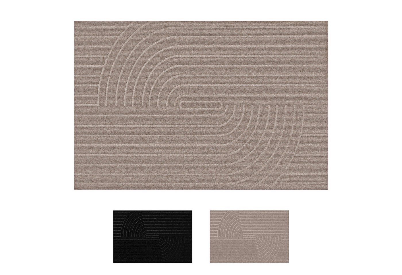 SunJas Fußmatte Rutschfeste Fußmatte für Innen und Außen, Rechteckig, Höhe: 6 mm, Saugfähige Schmutzfangmatte Eingang,Waschbar & Abriebfest Bild 3