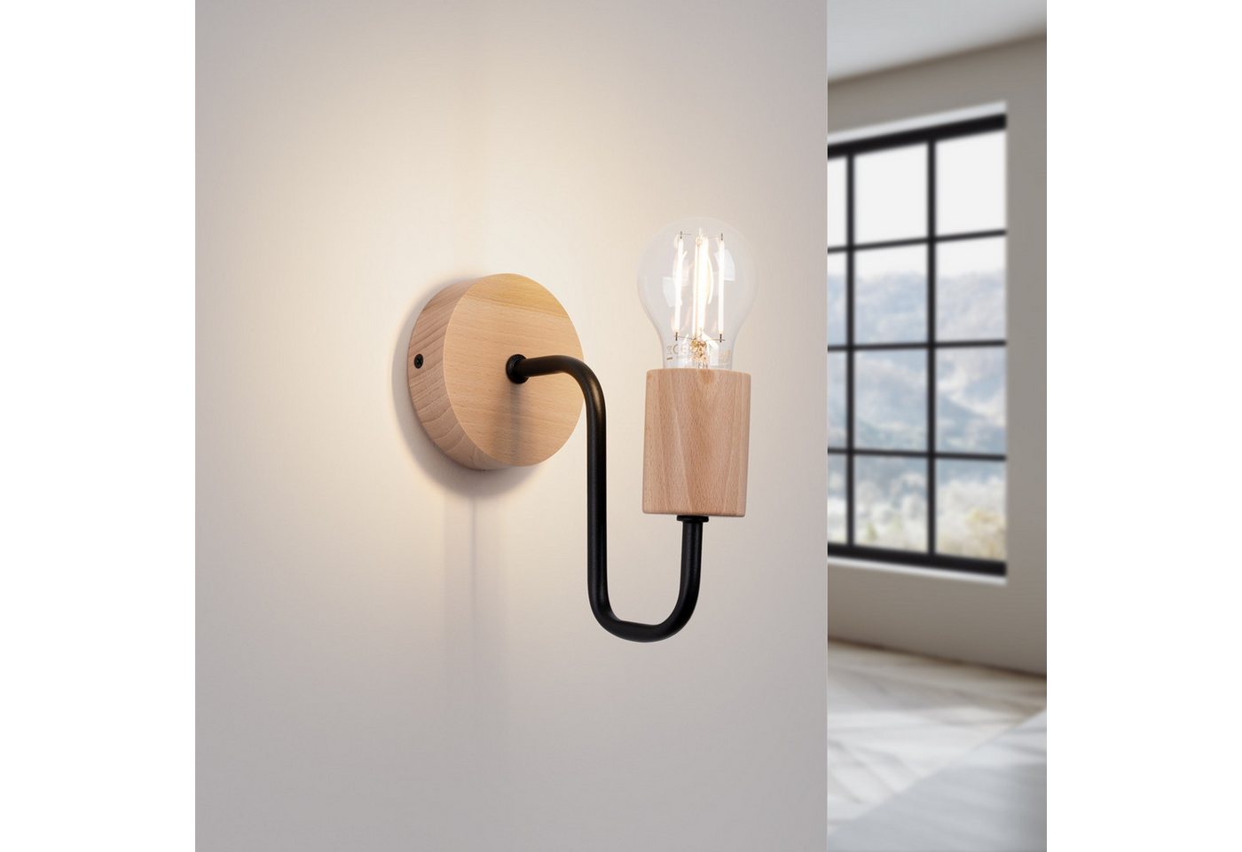 SOLLUX lighting Wandleuchte Wandlampe Timbo Schwarz, Nicht enthalten Bild 3