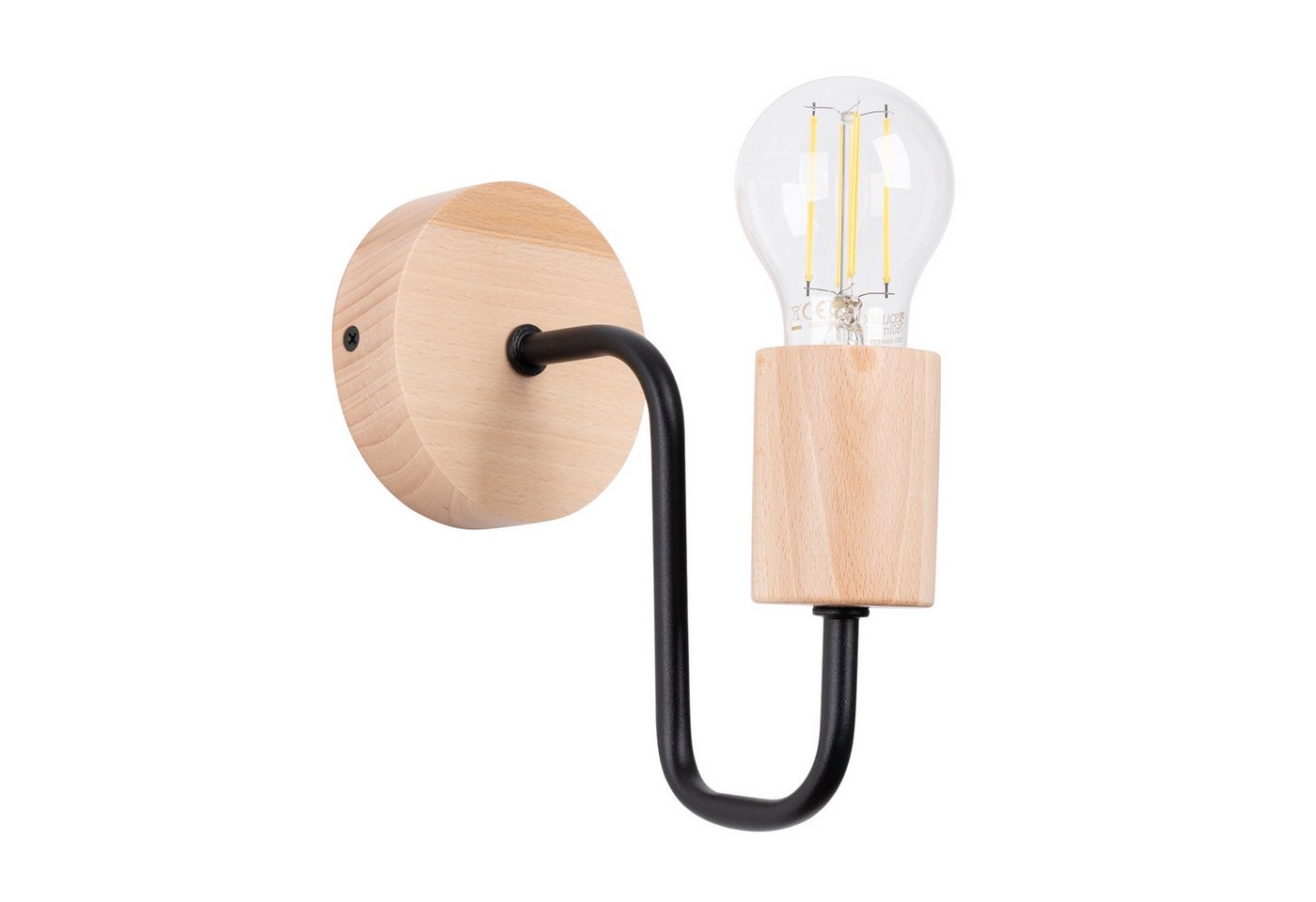 SOLLUX lighting Wandleuchte Wandlampe Timbo Schwarz, Nicht enthalten Bild 4