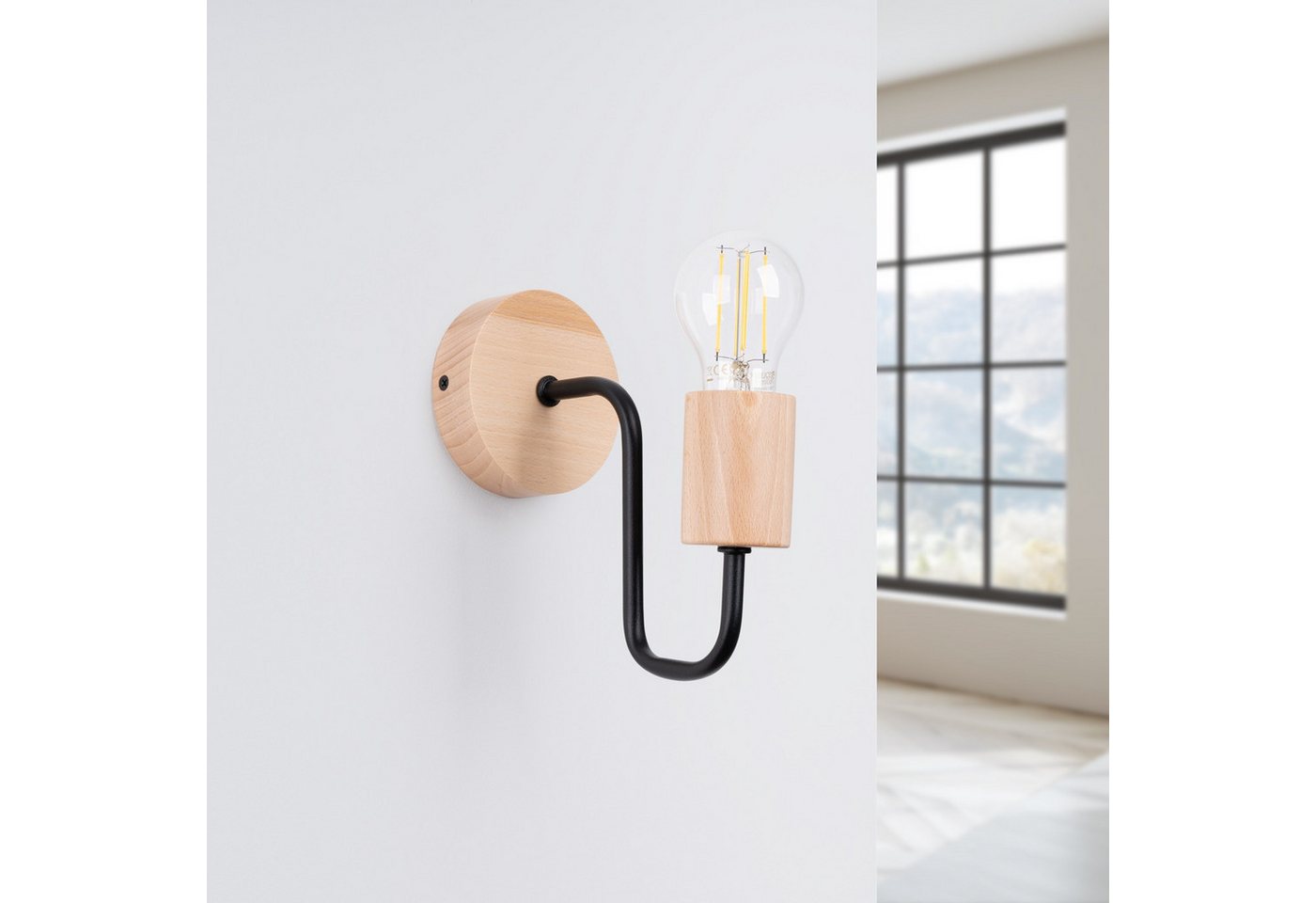 SOLLUX lighting Wandleuchte Wandlampe Timbo Schwarz, Nicht enthalten Bild 5