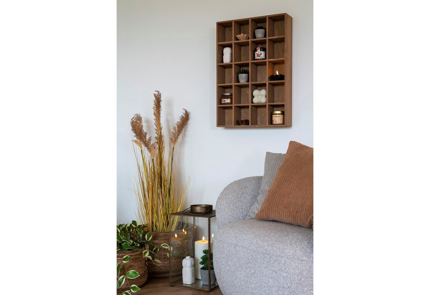 tinkaro Wandregal Kiefernholz 44x10x63 cm Natur, 1-tlg., Schlichtes Wandboard mit Ablagefläche zur Organisation der Räume Bild 2
