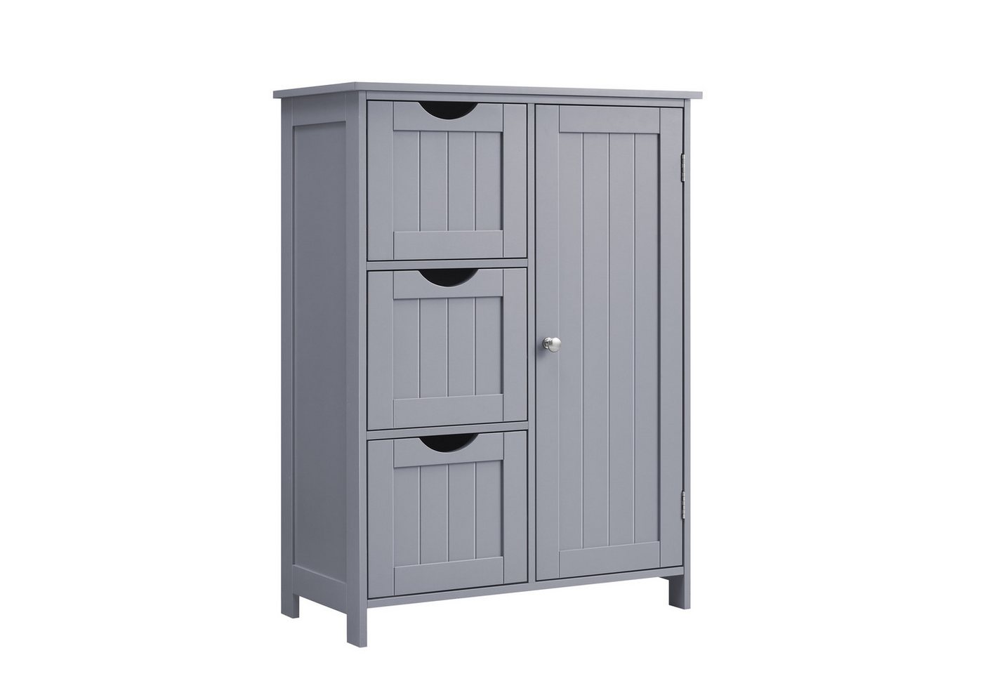 VASAGLE Badkommode Badezimmerschrank, schmaler Badschrank, Beistellschrank, Kommode, mit 3 Schubladen, Schranktür, verstellbare Ablage, 30 x 60 x 80 cm Bild 4