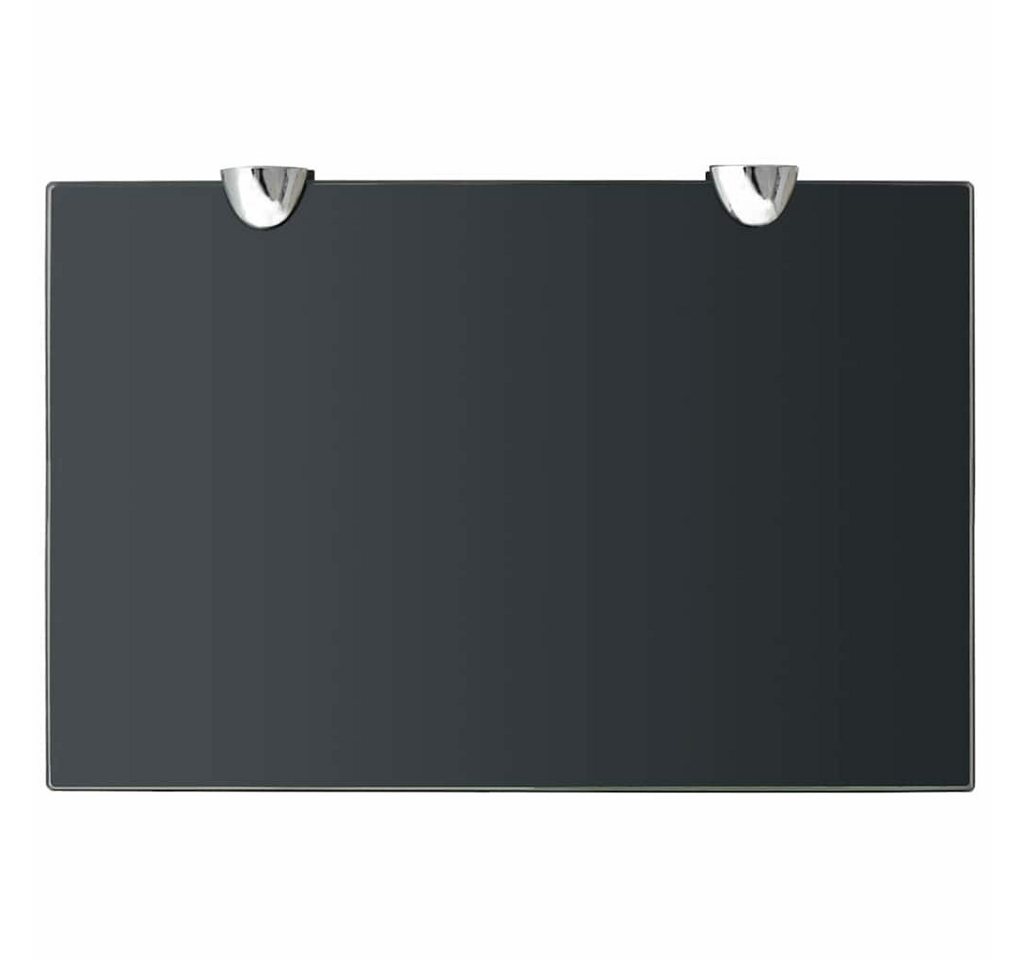 furnicato Wandregal Schweberegal Glas 30x20 cm Schwarz mit Zink-Legierung Befestigung, 1-tlg., Stabile Wandablage aus Sicherheitsglas mit 10 kg Tragfähigkeit