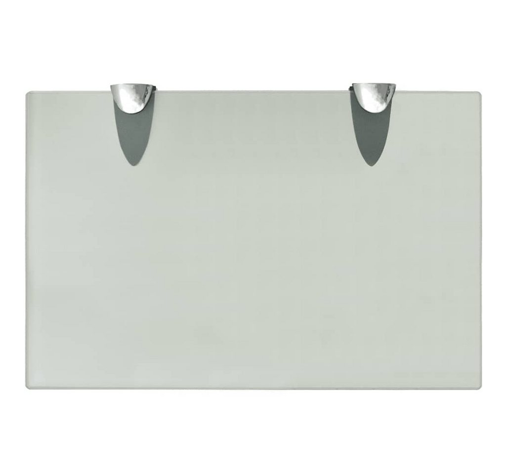 furnicato Wandregal Schweberegal Glas 30 x 20 cm Matt mit Zink-Legierung Befestigung, 1-tlg., Wandboard aus Sicherheitsglas mit 10 kg Tragkraft für das Badezimmer