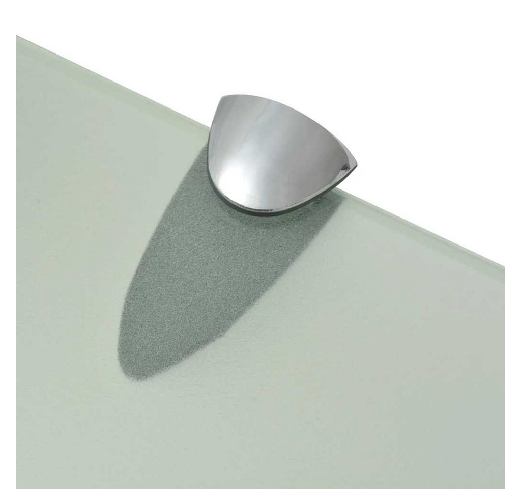 furnicato Wandregal Schweberegal Glas 30 x 20 cm Matt mit Zink-Legierung Befestigung, 1-tlg., Wandboard aus Sicherheitsglas mit 10 kg Tragkraft für das Badezimmer Bild 2