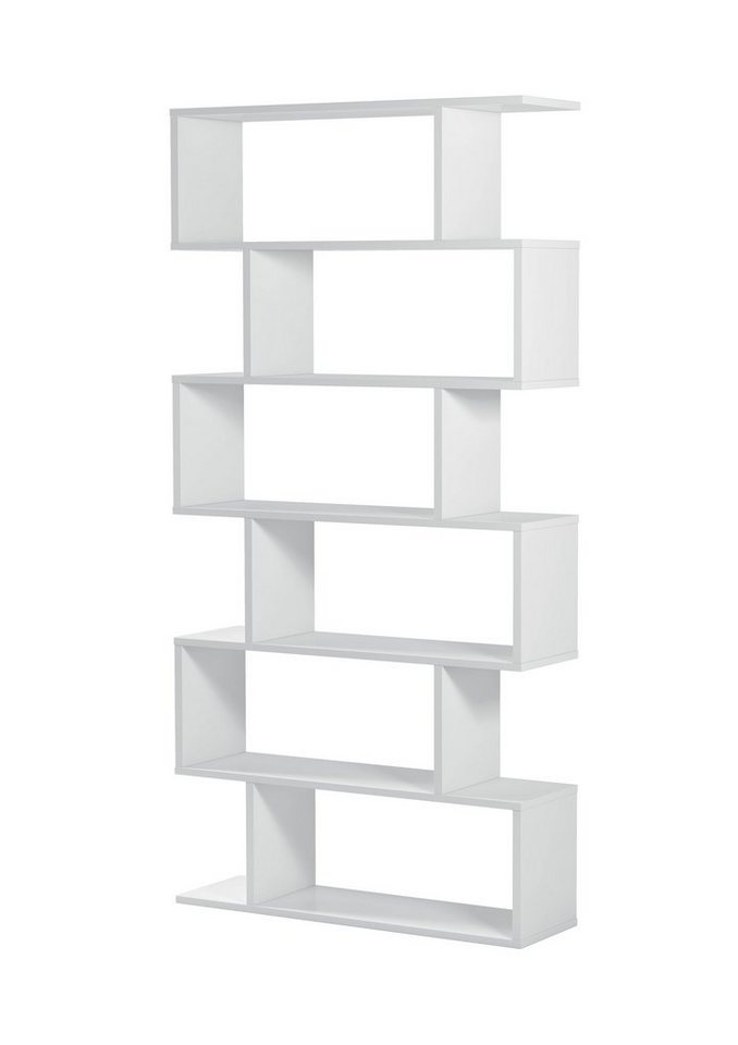 habeig Raumteilerregal Stufenregal Bücherregal Hochregal Raumteiler Wohnzimmer 192x80x24cm, als Raumteiler nutzbar Bild 4