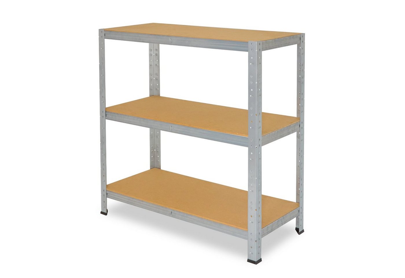 shelfplaza Schwerlastregal HOME, 115x120x60cm verzinkt, 3 Böden, Kellerregal, Garagenregal, Steckregal Bild 2