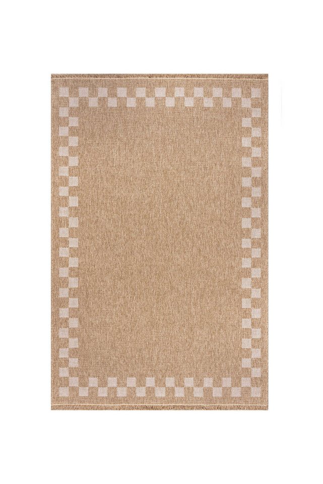 Koza Home Teppich Teppich Kurzflor Natur-Design Modern Wohnzimmer Creme, 80x150 cm