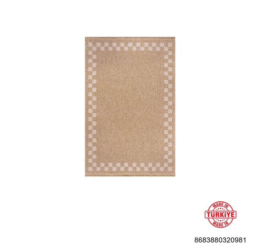 Koza Home Teppich Teppich Kurzflor Natur-Design Modern Wohnzimmer Creme, 80x150 cm Bild 2