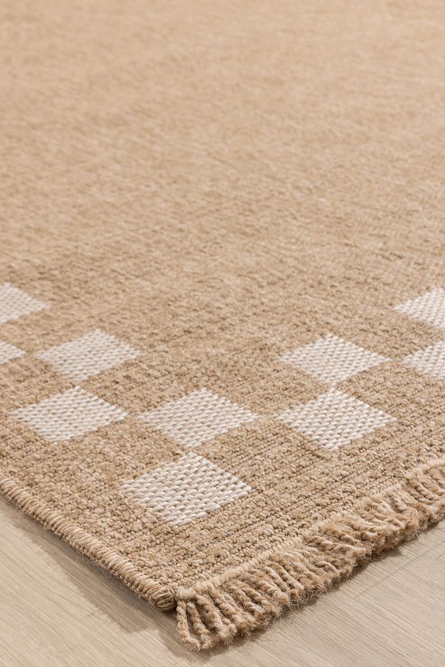 Koza Home Teppich Teppich Kurzflor Natur-Design Modern Wohnzimmer Creme, 80x150 cm Bild 3