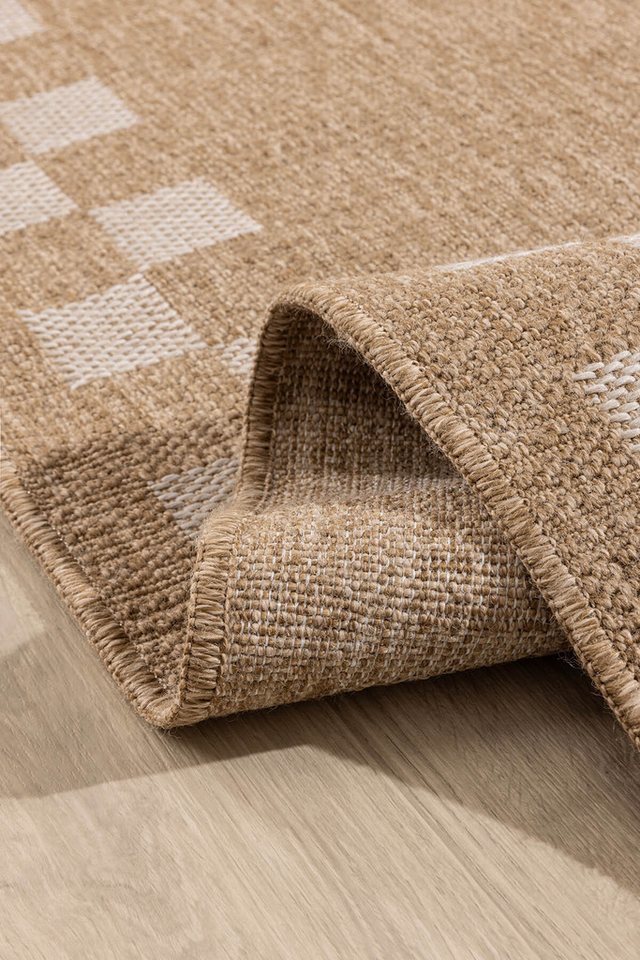 Koza Home Teppich Teppich Kurzflor Natur-Design Modern Wohnzimmer Creme, 80x150 cm Bild 4