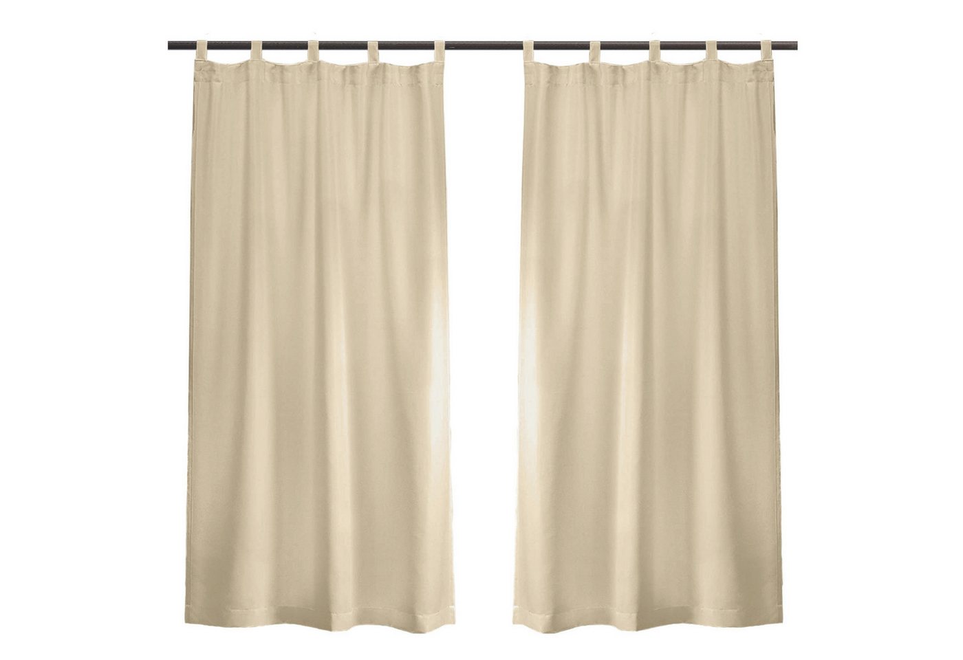 Lapamax Outdoorvorhang Wasserfest Sonnenschutz Winddicht Gardine mit Klettband, 1/2 Stück (2 St), Schlaufen, Polyester, UV-Schutz Outdoor gardinen, für Balkon Terrasse Pergola Pavillon Bild 5