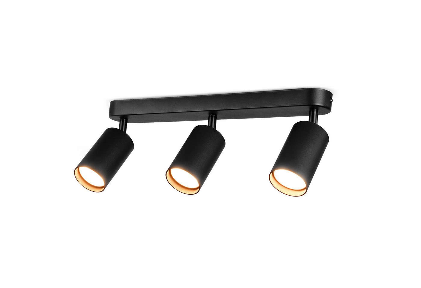 STANBOW Deckenstrahler LED-Deckenstrahler 1/3 Fassung GU10 Deckenleuchte 350° drehbar, ohne Leuchtmittel, Warmweiß, Tageslichtweiß, Einfache Installation,warmweiß,2 Befestigungsmöglichkeiten, Büro 2St.