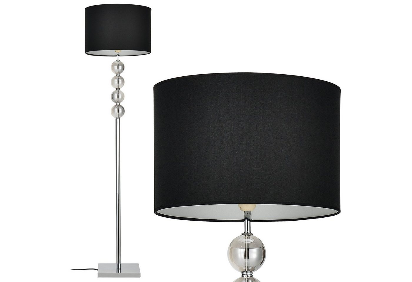lux.pro Stehlampe, ohne Leuchtmittel, »Spheridern« - 158cm - Schwarz - 1xE27 Bild 3