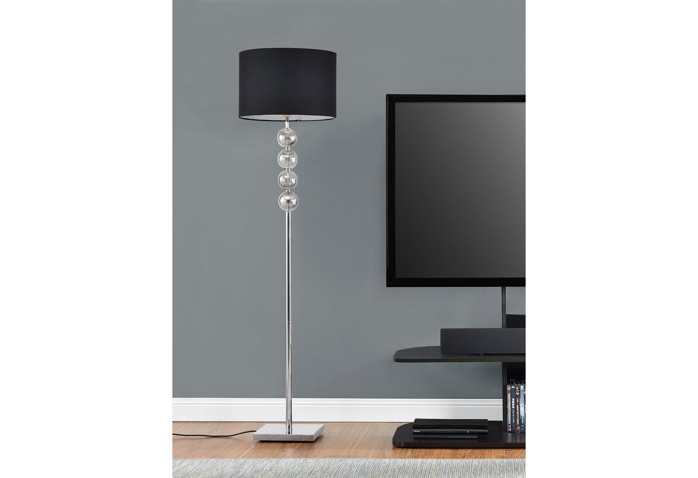 lux.pro Stehlampe, ohne Leuchtmittel, »Spheridern« - 158cm - Schwarz - 1xE27 Bild 4