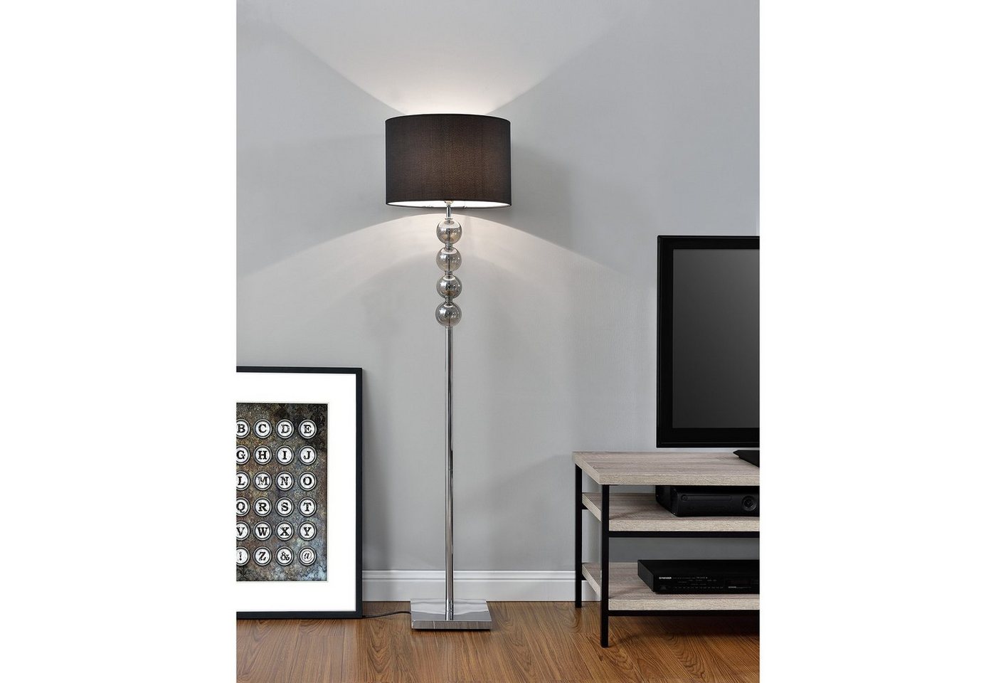 lux.pro Stehlampe, ohne Leuchtmittel, »Spheridern« - 158cm - Schwarz - 1xE27 Bild 5