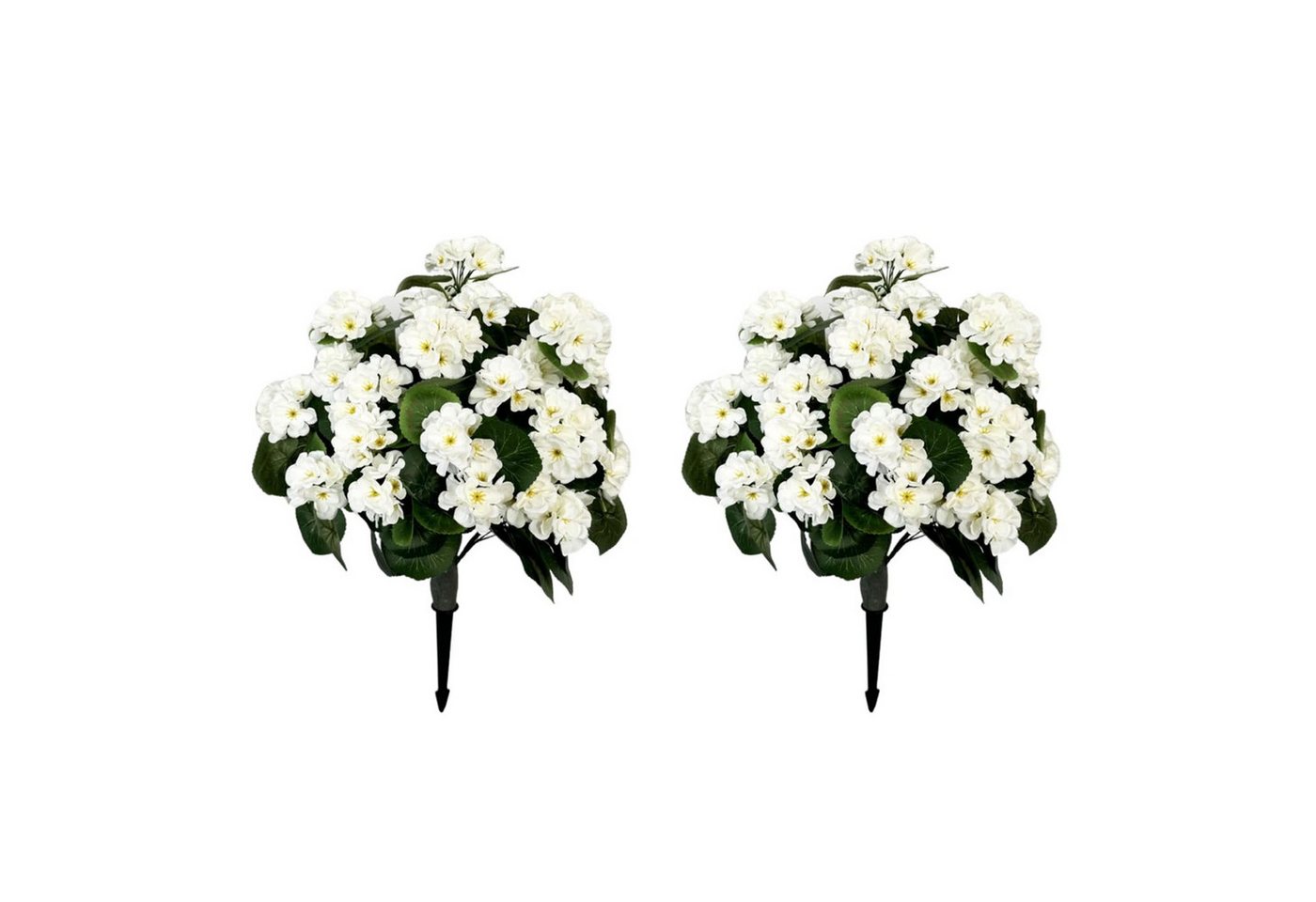 Kunstpflanze 2 Stück Künstliche Silk Blumen mit Gartenstecker, GarveeMore