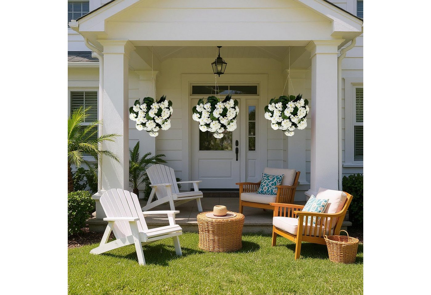 Kunstpflanze 2 Stück Künstliche Silk Blumen mit Gartenstecker, GarveeMore Bild 5