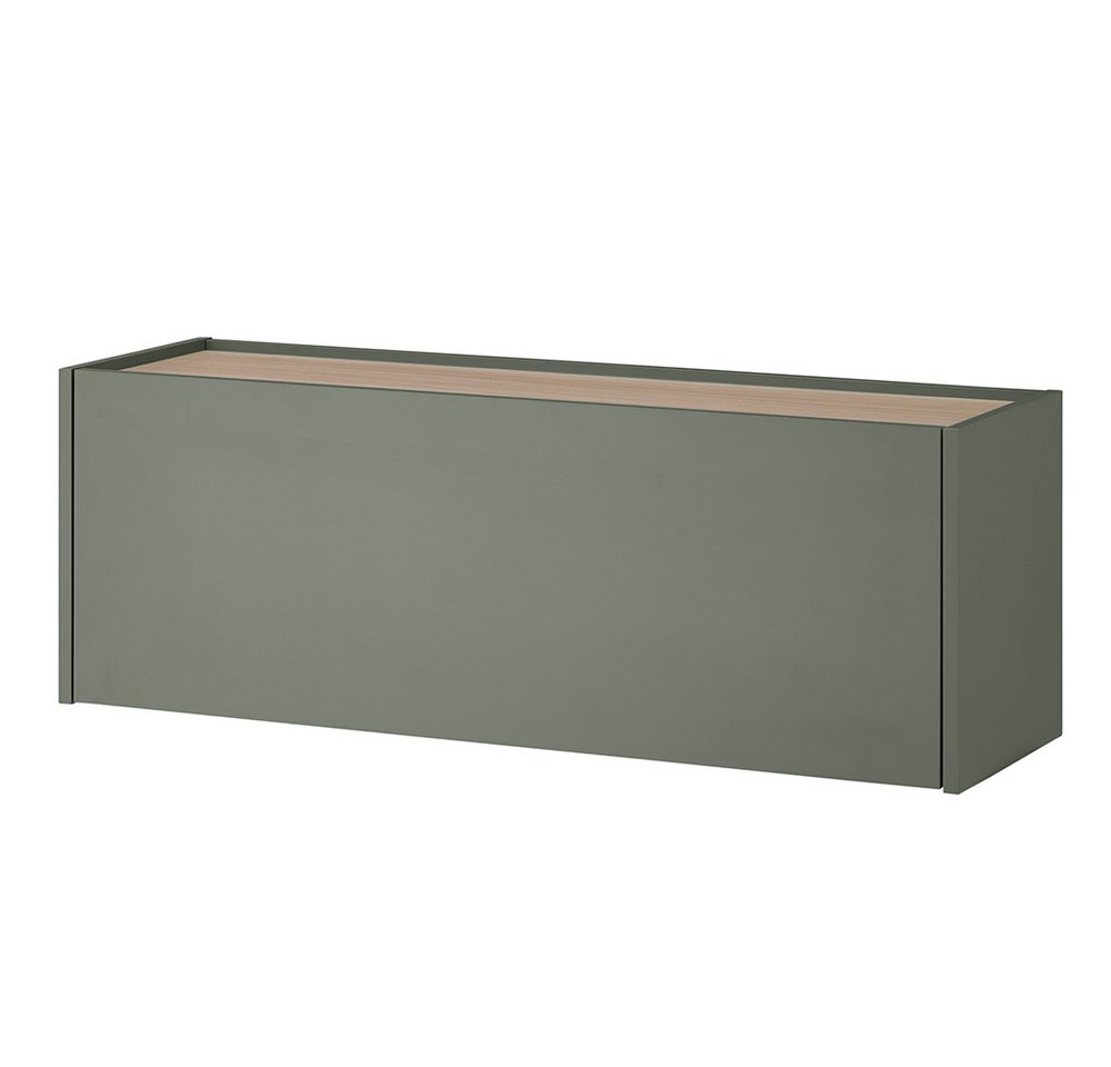 Lomadox Hängeschrank CRISP-61 grün mit Eiche Nb., grifflos, 1 Klappe, 100 cm breit Bild 2