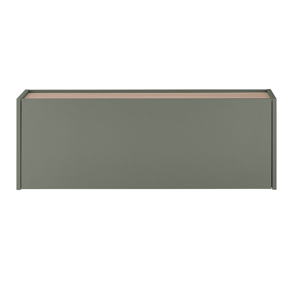 Lomadox Hängeschrank CRISP-61 grün mit Eiche Nb., grifflos, 1 Klappe, 100 cm breit Bild 3