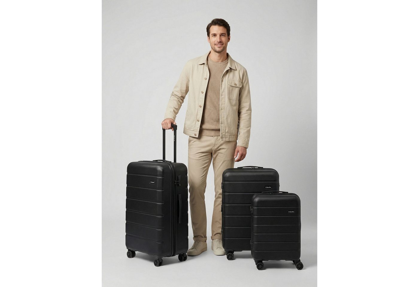 Saxoline® Trolleyset Miami, 4 Rollen, (3-teilig, 3 tlg), ABS Bild 3