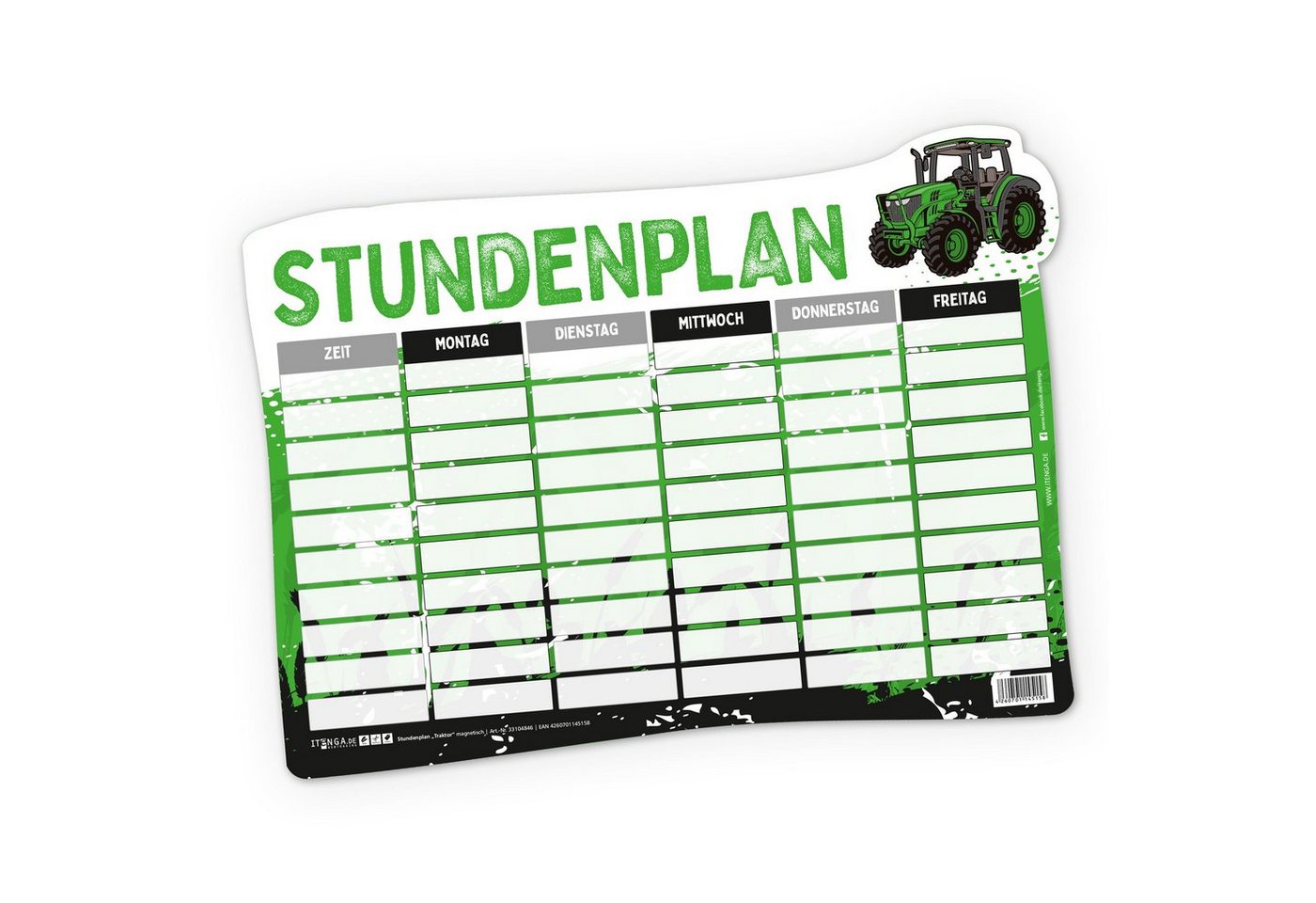 itenga Schülerkalender itenga Stundenplan magnetisch Motiv Traktor 31 x 22,5cm Bild 2