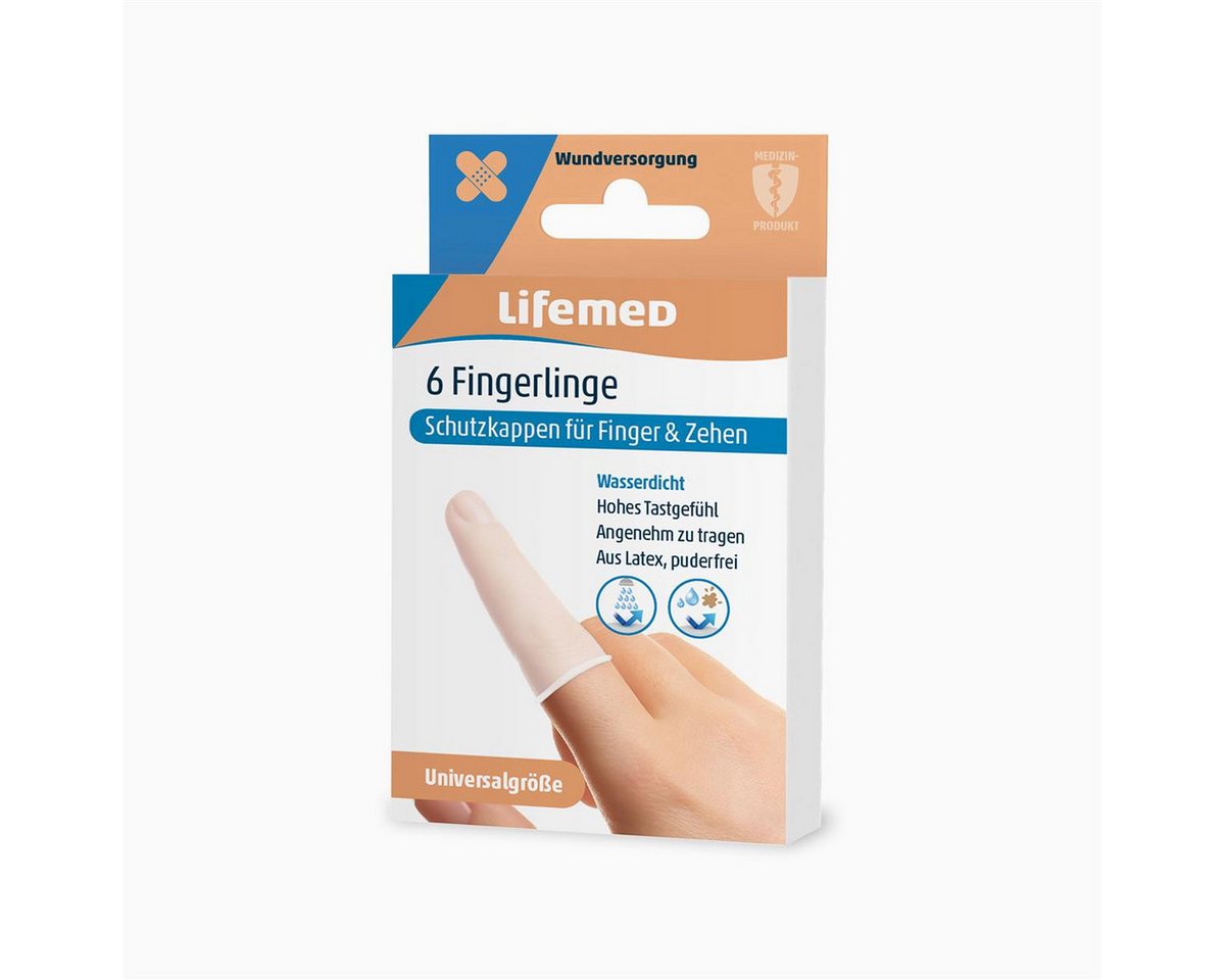 LifeMed Fixierpflaster Lifemed Fingerlinge Universalgröße Classic 6 Stück