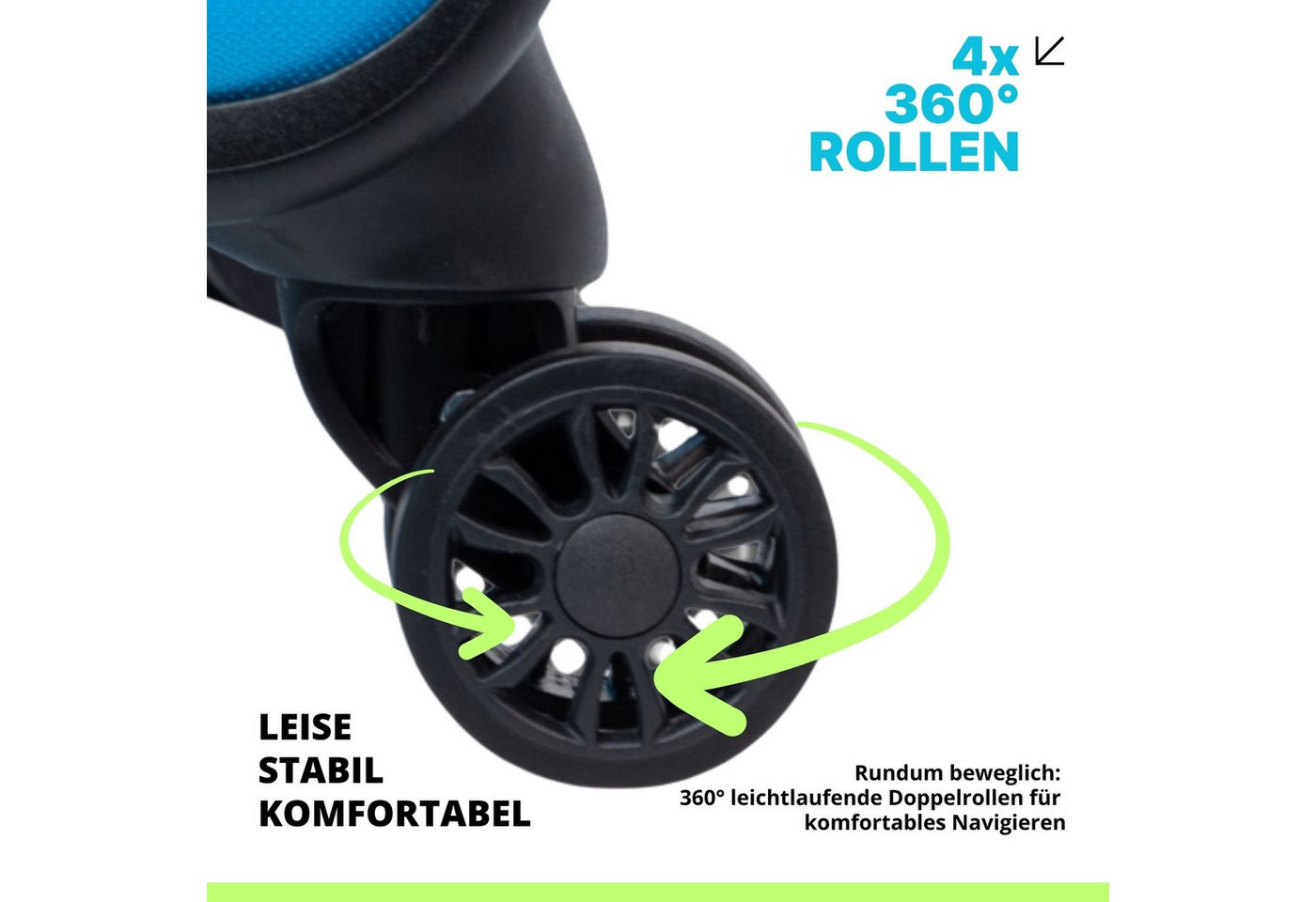 Crosstravel Trolleyset Monterey, 4 Rollen, (3 tlg., Weichgepäck Trolley Set), Volumenerweiterung bei Größe M+L