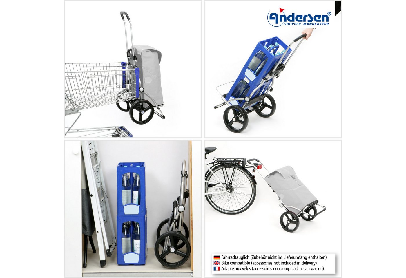 Andersen Einkaufstrolley Royal Shopper Hydro 3.0 petrol, Thermofach 8 Liter, klappbar, belastbar bis 50kg, wasserabweisend Bild 3