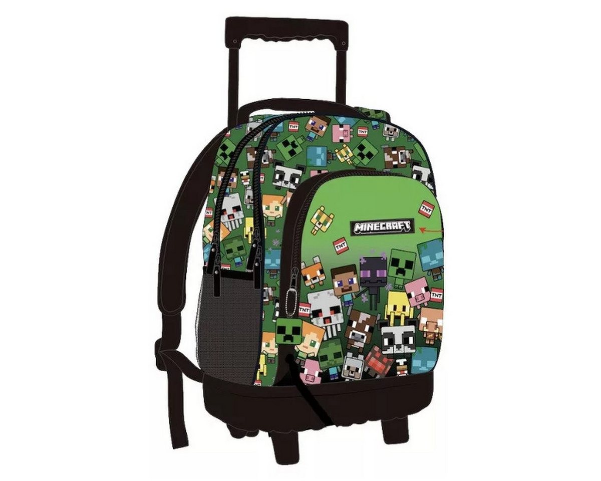 Minecraft Kinderrucksack Minecraft Characters Premium Trolley Schulranzen, Tasche 44 cm (1-tlg)
